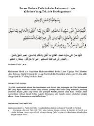 Bacaan Sholawat Fatih Arab Dan Latin Serta Artinya Doc