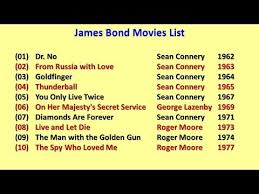 Robert dix as hamilton (uncredited). James Bond Movies List Youtube