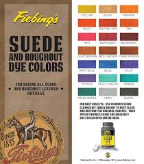 suede and roughout dye fiebings 4oz 118ml in 21 colors