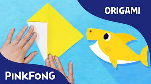Baby Shark Animal Song With Origami Pinkfong Origami Pinkfong Songs For Children Baby Shark Song Shark Theme Birthday Shark Themed Birthday Party