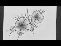 Easy Flower Drawing With Pencil How To Draw Flower Pencil Drawing Easy Pencil Sketching Easy Flower Drawings Flower Drawing Pencil Drawings Of Flowers