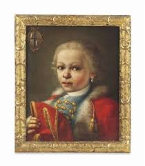 Portrait of Frederick Christian, Elector of Saxony and Prince of Poland  1722-1763, bust-length, in red robes, his hat in his right hand by Italian  School-Venetian (18)