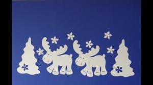 Die konturen der vorlage sollen. Weihnachtsbasteln Tiere Animals Basteln Mit Papier Elch Im Winterwald Filigran Youtube