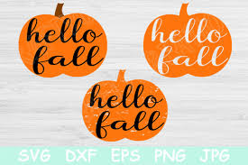 Download Pumpkin With Hello Fall Saying Graphic By Tiffscraftycreations Creative Fabrica SVG Cut Files