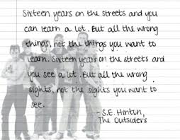 I saw him two days ago at heath hoffsetter's gravesite. 13 The Outsider Quotes Ideas The Outsiders Quotes The Outsiders Good Books