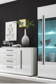 Esszimmer Wohnwand Bistian In Weiss Hochglanz In 2020 Esszimmer Modern Wohnwand Esszimmer