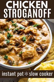 Creamy Instant Pot Chicken Stroganoff Recipe In 2021 Easy Chicken Recipes Chicken Dinner Recipes Easy Chicken Dinner Recipes