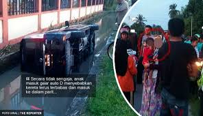 Gear tidak masuk ketika enjin kereta hidup. Anak Tertolak Gear D Kereta Terbabas Dalam Parit The Reporter
