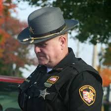 Shelby County Sheriff's Office Deputy Ed Garrett On A Traffic Stop In The  Village Of Russia Ohio. Deputy Garrett Is A US Army Combat Veteran Of The  Gulf War And Has Served