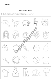 Matching Items For Reception And Year 1 Students In 2020 Student Fun Worksheets Teaching