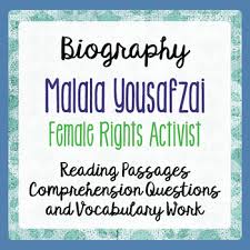Malala yousafzai, a 17 year old pakistani student and activist for education. Malala Yousafzai Biography Informational Texts Activities Print And Tpt Digital