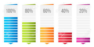 creative vector illustration of columns bar chart comparison