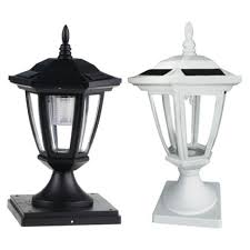 4x4 Carriage Style Solar Post Cap Lights Stainless Steel