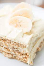 Banana Cream Icebox Cake Oh Sweet Basil Recipe Icebox Cake Recipes Desserts Icebox Cake