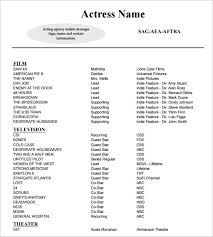 11+ Acting Resume Templates - Free Samples, Examples, & Formats ...