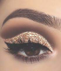 Gold Glitter Eyeshadow Make Up Tutorial Make Up For Brown Eyes Make Up For Ha Bro Gold Glitter Eyeshadow Glitter Eye Makeup Prom Makeup For Brown Eyes