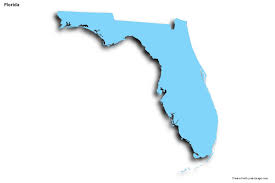 Sample Maps For Florida Blue Outline Shadowy Map Florida Blue Florida