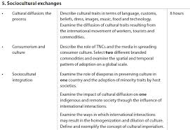 Sociocultural Exchanges The Geographer Online