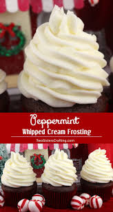 Peppermint Whipped Cream Frosting Recipe Desserts Savoury Cake Peppermint Whipped Cream