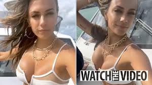 Jana Kramer bares major cleavage in tiny white bikini after undergoing  plastic surgery for new boob job | The US Sun