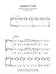 Starring maria friedman as the narrator. Andrew Lloyd Webber Jacob And Sons Joseph S Coat Sheet Music Pdf Notes Chords Musical Show Score 2 Part Choir Download Printable Sku 100691