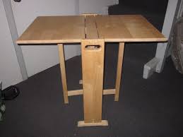 Butcher Block Wooden Fold Away Table Dual Drop Leaf Modern Modern Folding Tables Fold Away Table Folding Table