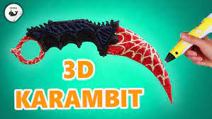 Draw 3d Pen Karambit From Cs Go Link To The Free Stencil In The Description Today We Draw For All Cs Go Lovers Ka Drawing Tips Knife Drawing Free Stencils