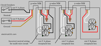 Wire to the red wire nut connection and back to the neutral.the part that is not shown is how current continues from the neutral to the panel to a numbers in the line diagram above correspond to the connections in the wiring schematic and photo below. National Electrical Code Multiwire Branch Circuit Transworld Electric
