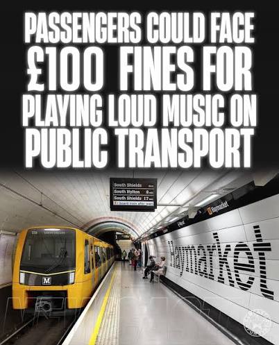 People playing loud music or videos without headphones on public transport could face fines under new measures targeting antisocial behaviour. New guidance gives local transport authorities powers to issue fines of up