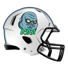 Dead On Arrival Fantasy Football Helmet Logo Football Helmets Football Fantasy Football