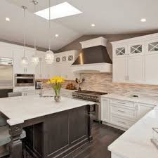 Check spelling or type a new query. Dark Cabinets With White Island Kitchen Ideas Photos Houzz
