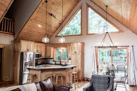 There are many options for lights that will work great for a vaulted ceiling. 8 Amazing Kitchen Island Lighting Examples Construction2style