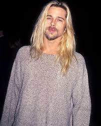 Brad Pitt 90 S Long Hairstyle Tag Someone Who Loves Him Brad Pitt Bleach Blonde Long Hair Styles