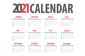 January · february · march · april · may · june · july · august yearly calendar for 2021 on 1 page, landscape orientation. 2021 Monthly Classical Calendar Template Grafik Von Kapitosh Creative Fabrica