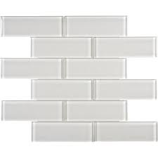 Sassi 2x6 Mosaiques En Brique Verre Brume Arctique 12 183 Home Depot Canada 12 12po Glass Brick Mosaic House Glass Tile