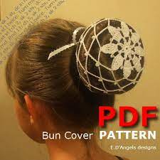 Crochet Bun Cover Pattern Crochet Pattern Crochet Ballerina Bun Cover Crochet Hair Accessories Crochet Doll Pattern Crochet Patterns