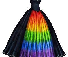 Black Dresses With Rainbow Google Search Masquerade Gown Rainbow Wedding Dress Rainbow Dress