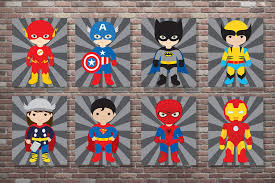 Superhero Decor Superhero Wall Art Superhero Art Set Digital You Print Set Superhero Bedroom Superhero Playroom Boys Superhero Room Superhero Wall Art Superhero Wall Superhero Decorations