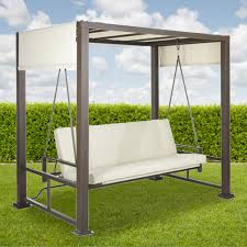 Costway outdoor patio swing canopy 3 person canopy swing chair patio (brown). Replacement Swing Canopy Covers Garden Winds Canada