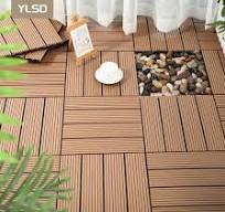 Wood Plastic Composite Grid Wood Flooring WPC Interlocking ...