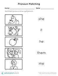 Preschool Reading Writing Worksheets Pronoun Matching Assessment Pronoun Worksheets Kindergarten Pronoun Worksheets Preschool Reading