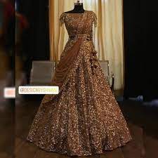 Copper Bridal Reception Lehenga Copper Wedding Dresse Wedding Etsy Indian Wedding Gowns Indian Fashion Dresses Indian Bridal Dress