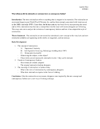 Thesis statement is written after the introduction. Doc What Influences Did The Minimalist Art Movement Have On Contemporary Fashion Little Melody Shop Academia Edu
