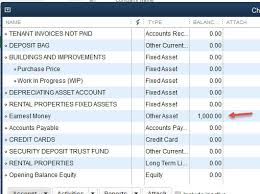 Quickbooks Earnest Money Deposit Lost