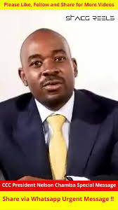 Very URGENT Message from CCC President Nelson Chamisa #chamisa  #chamisachetechete #chamisathepresident #chamisa2023 #nelsonchamisa  #nelsonchamisafor2023 #nelsonchamisanewparty #ngaapinde ...