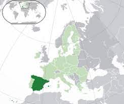 The image shows spain location on world map with surrounding countries in europe. Spain Wikipedia