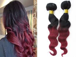 Ombre Remy Human Hair 1b Burgundy Loose Wave Hair Extensions For Short Hair Ombre Hair Extensions Tape In Hair Extensions