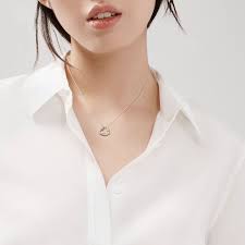 Elsa Peretti Open Heart Pendant In Silver With Diamonds More Sizes Available Size 16 Mm In 2021 Heart Necklace Tiffany Heart Pendant Open Heart Necklace