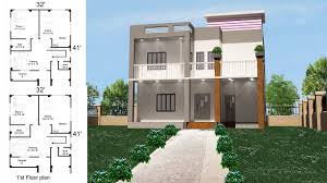 The best 2 bedroom house plans. 2 Story House Design With Floor Plan 32 X41 4 Bedroom House Plans Youtube