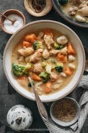 It takes less than thirty minutes to make and the result is a steaming bowl of comfort food. Creamy Chicken Sweet Potato Stew Omnivore S Cookbook